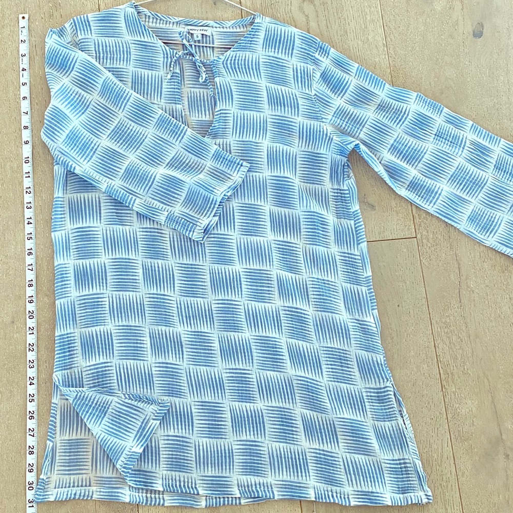 Light cotton tunic. Beach Cover up. Shirt.